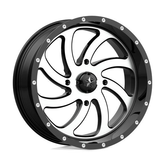 22X7 MSA Offroad Wheels Switch Machined Gloss Black Wheel/Rim 4x137 ET0