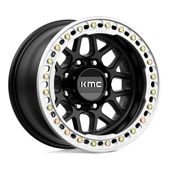 17X9 KMC KM235 Grenade CRAWL Beadlock Satin Black 8X165.1 ET-38 wheel/rim