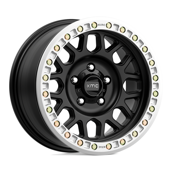 17X8.5 KMC KM234 Grenade DESERT Beadlock Satin Black 8X165.1 ET0 wheel/rim