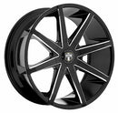 20x8.5 DUB Push Black & Milled Wheel/Rim 5x108 5-108 20-8.5-3