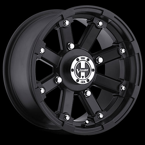 12x7 Vision 393 Lockout Matte Black 4x115 ET2.5 Wheel Rim