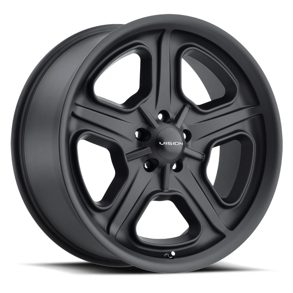 15x7 Vision 147 Daytona Satin Black 5x120.65 5x4.75 ET6 Wheel Rim - 0