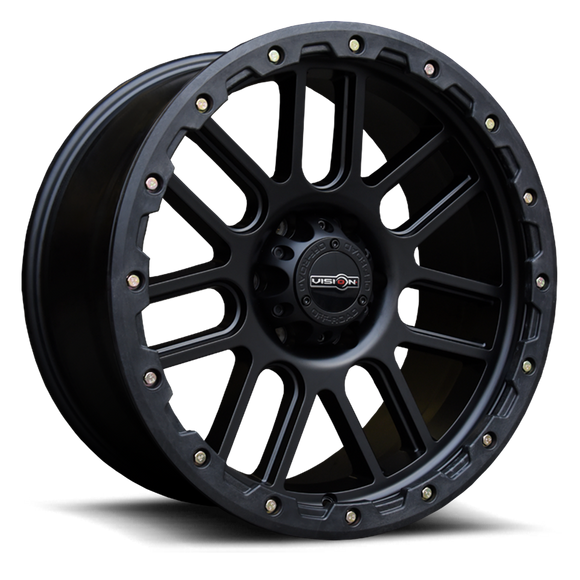17x9 Vision 111 Nemesis Matte Black 8x165.1 8x6.5 ET-12 Wheel Rim