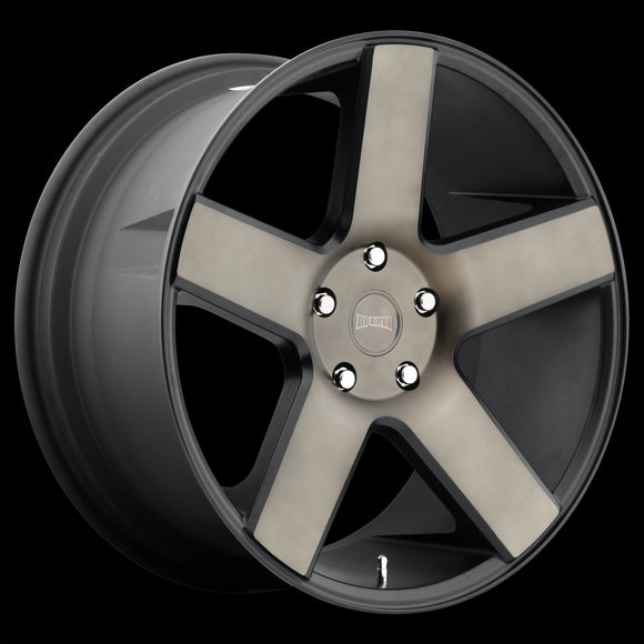 22x9.5 DUB Baller Black & Machined Wheel/Rim 5x115 5-115 22-9.5