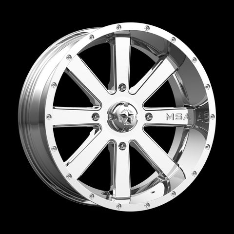 20X7 MSA Offroad Wheels Flash Chrome Wheel/Rim 4x137 ET0