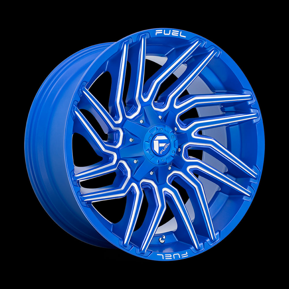 22X10 Fuel D774 Typhoon Anodized Blue Milled 8X180 ET-18 wheel/rim