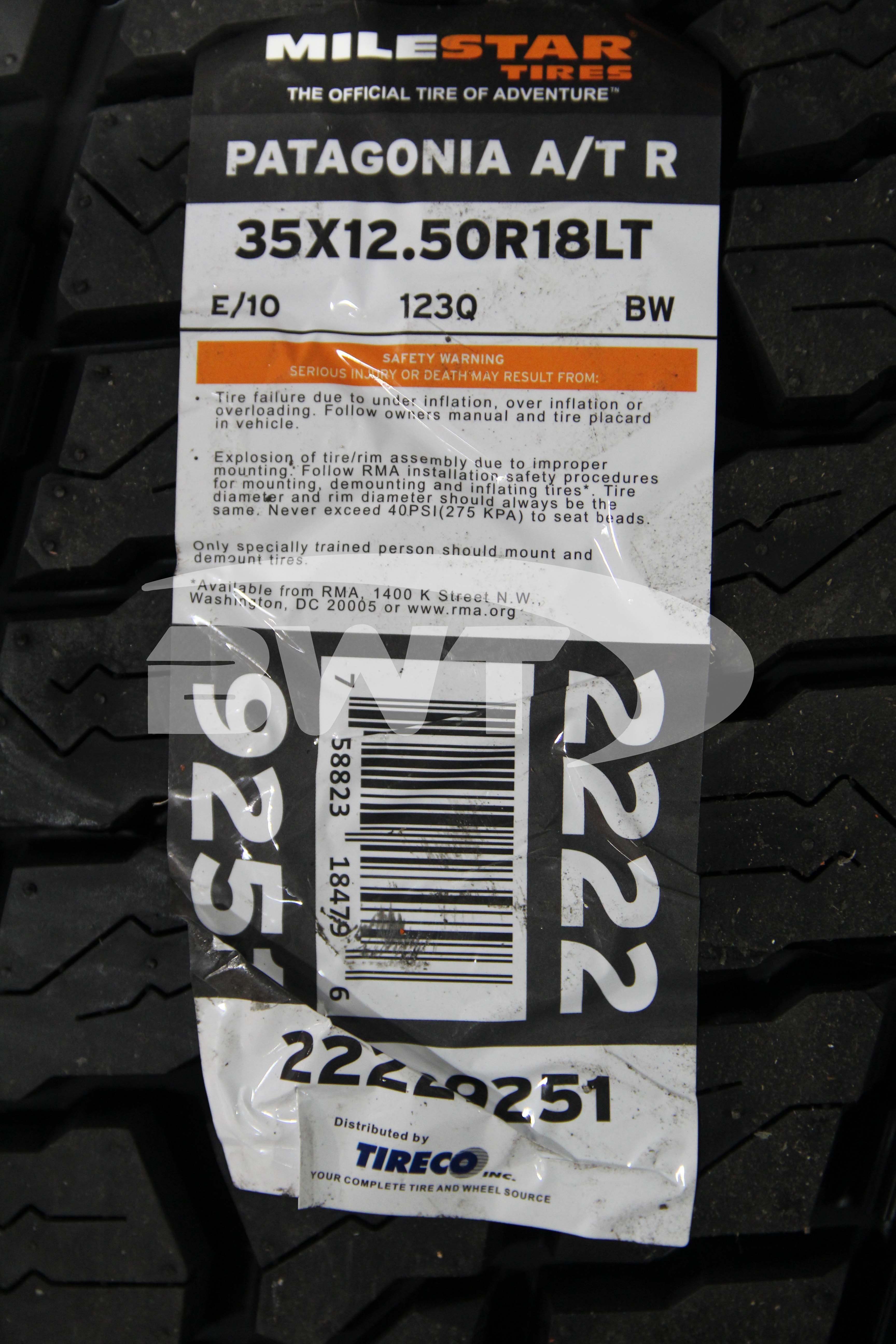 Milestar Patagonia A/T R Tire(s) 35X12.5R18 LRE BSW 123Q 35125018