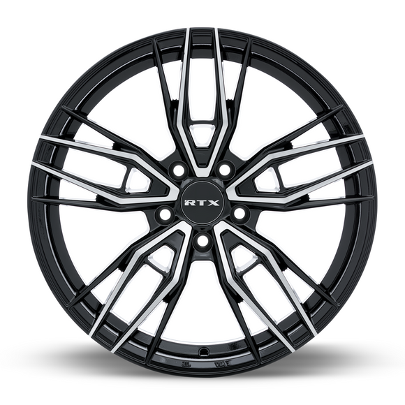 17x7.5 RTX Scepter Gloss Black Machined 5x114.3 ET40 wheel/rim