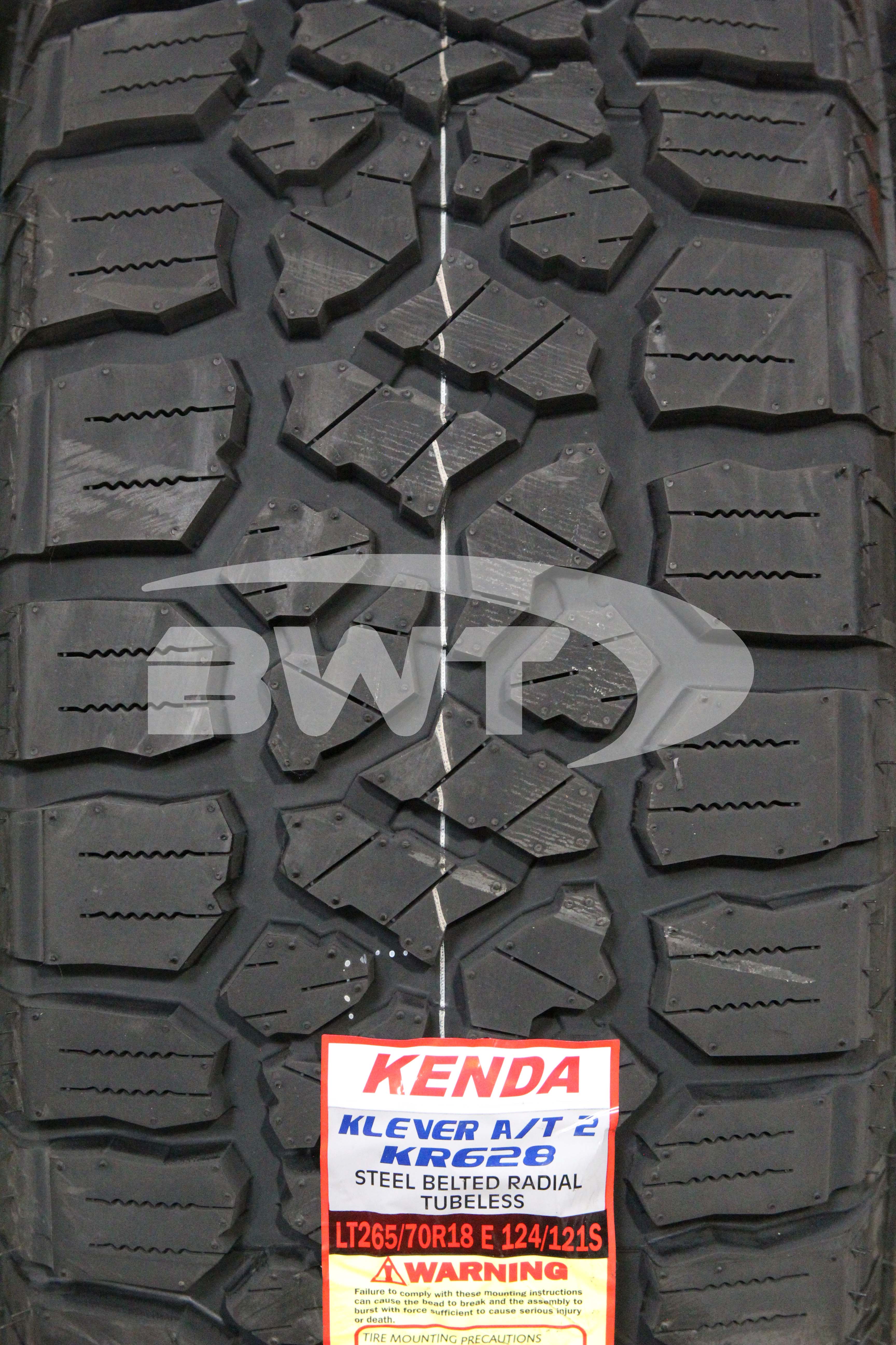 Kenda Klever A/T 2 Tire(s) 265/70R18 124S LRE RBL 2657018 - 0