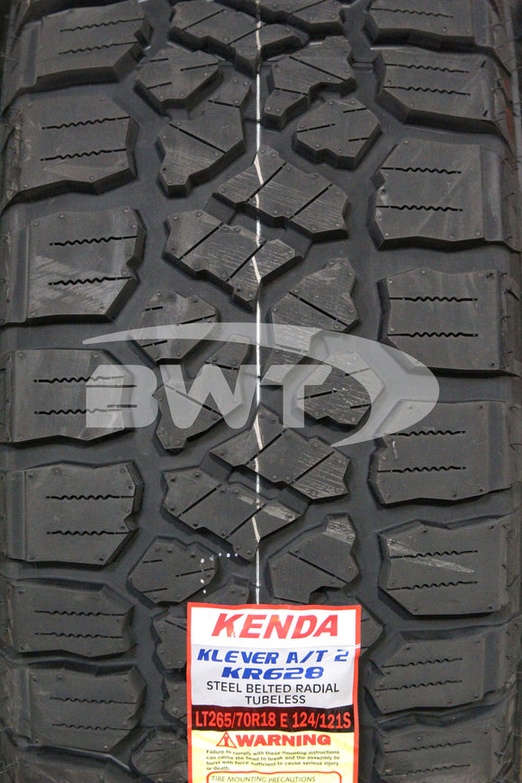 265/70R18 Kenda Klever AT2 KR628 124/121S RBL E 265 70 18 2657018