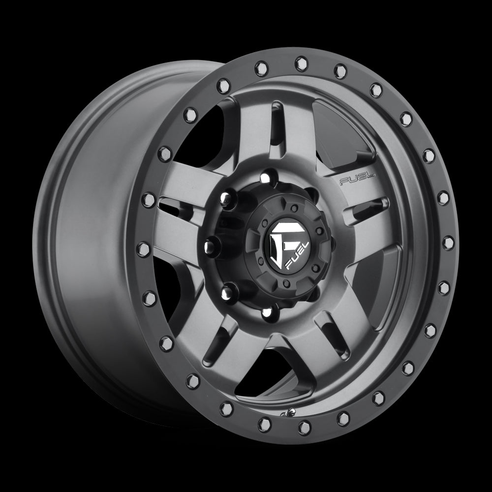 17X8.5 Fuel D558 Anza Matte Gun Metal Black Bead Ring 6X139.7 ET6 wheel/rim