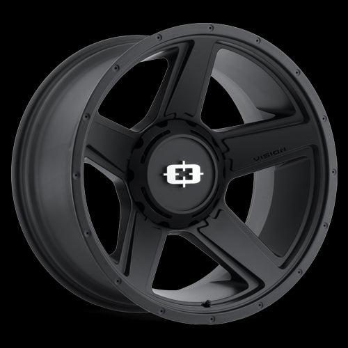 22x11.5 Vision 390 Empire Satin Black Wheel 8x180 ET-44 CB124.2