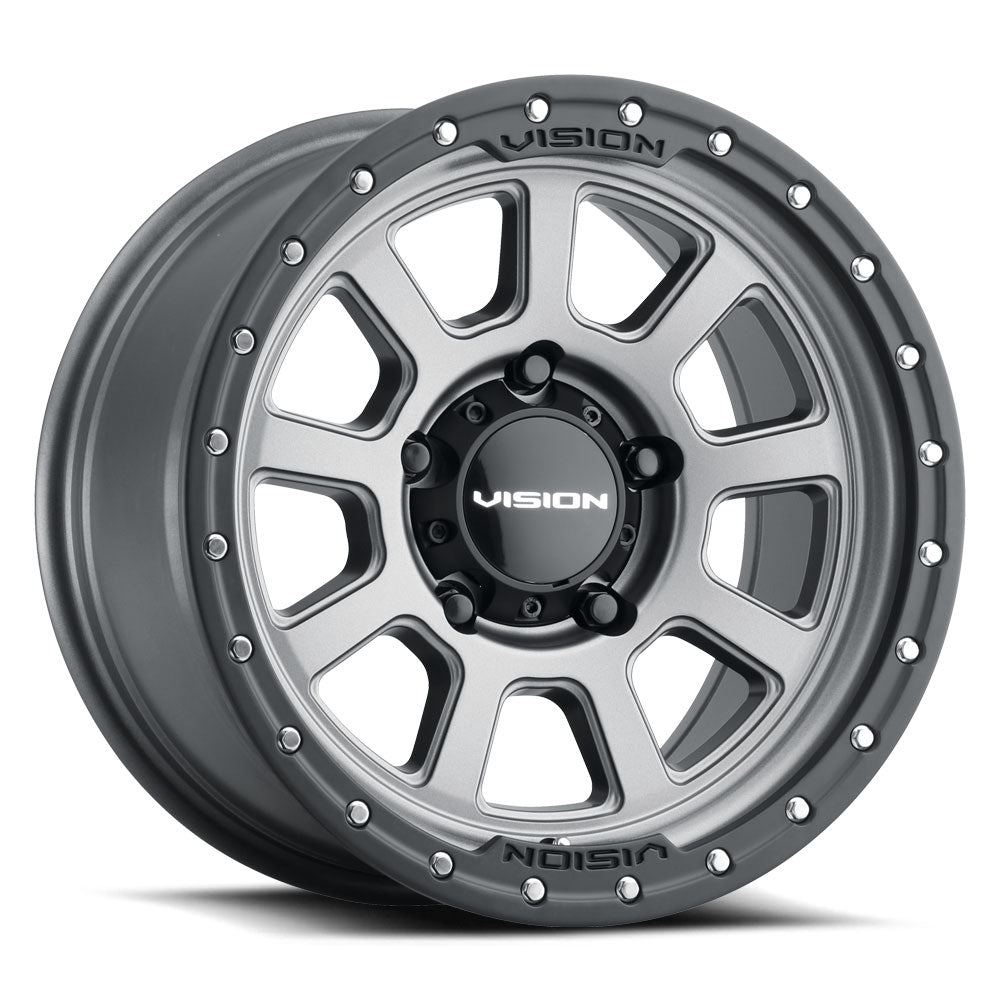 20x9 Vision 350 Ojos Satin Grey 5x127 5x5 ET10 Wheel Rim - 0