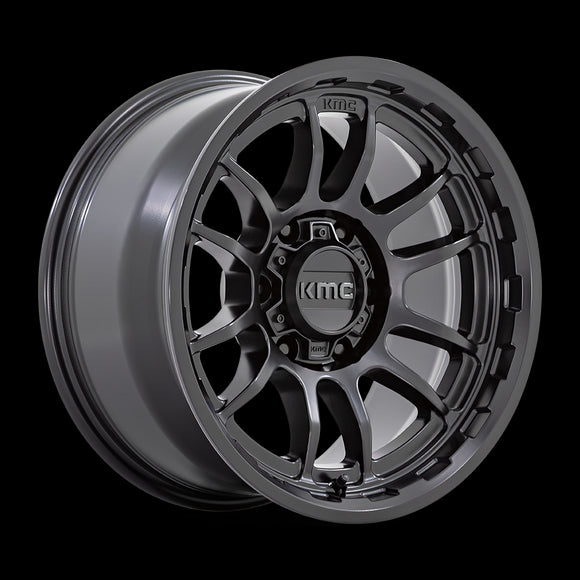 17X8.5 KMC KM727 WRATH Satin Black 6X139.7 ET-10 wheel/rim