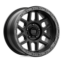 17X9 KMC KM544 MESA Satin Black With Gloss Black Lip 5X127 ET-12 wheel/rim-2