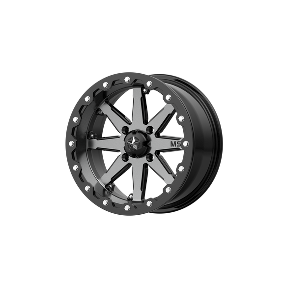 14X7 MSA OFFROAD Lok Gun Metal Wheel/Rim 4X137 ET0 4-137 14-7 M21-04737