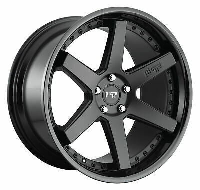 19x8.5 Niche Altair Black w/ Black Lip Wheel/Rim 5x108 5-108 19-8.5