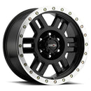 18x9 Vision 398 Manx Gloss Black Machined Lip Wheel 6x139.7 ET0 CB106.2-2