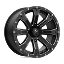 15X7 MSA OFFROAD WHEELS M42 BOUNTY Satin Black Milled 4X137 ET10 wheel/rim-2