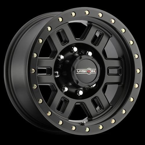 17x8.5 Vision 398 Manx Matte Black 8x170 ET0 Wheel Rim