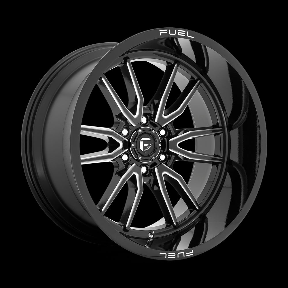 22X12 Fuel D761 Clash Gloss Black Milled 6X135 ET-44 wheel/rim - 0