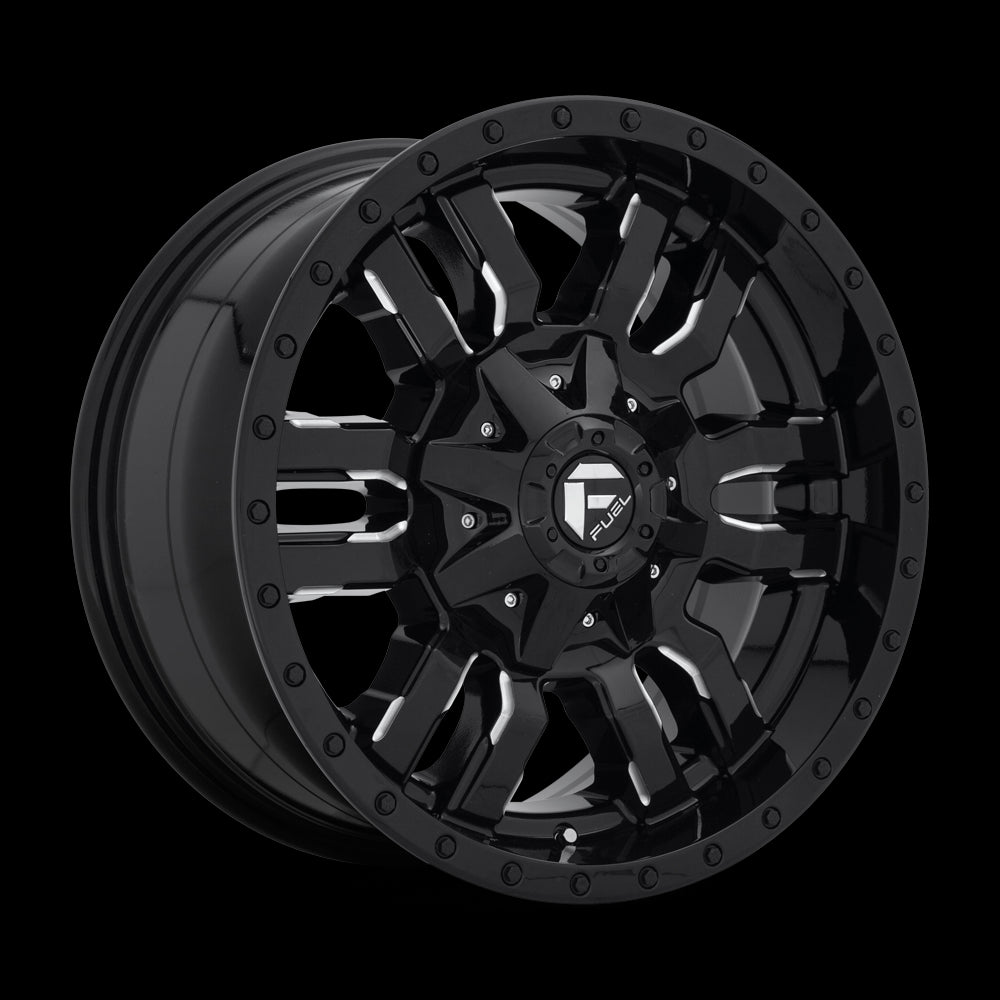 18X9 Fuel D595 SLEDGE Gloss Black Milled 8X165.1 ET20 wheel/rim