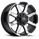 16x8 Vision 413 Valor Black Machined Face 6x139.7 6x5.5 ET0 Wheel Rim-1