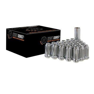 14X1.5 Bulge Acorn Spline Lug Nuts 1.9" 32 Piece Install Kit Chrome