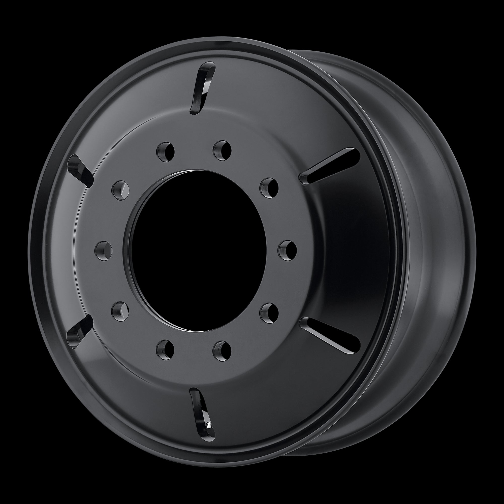 22.5X8.25 American Racing ATX AO403 ROULETTE Black 10X285.75 ET144 wheel