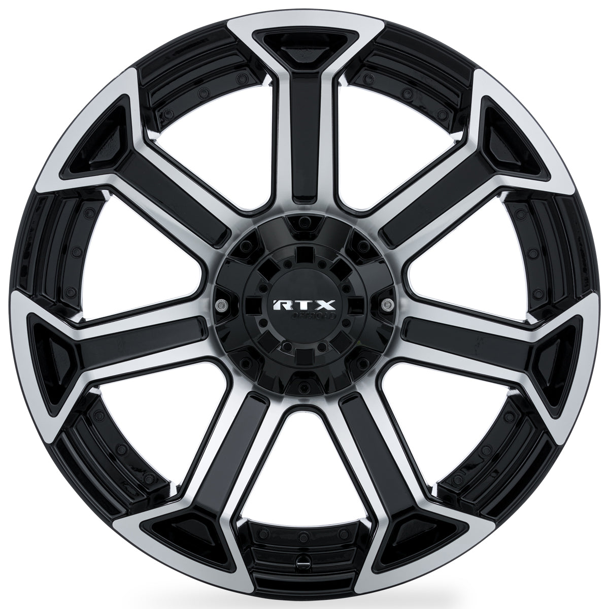 18x9 RTX Peak Gloss Black Machined 6x135/139.7 ET0 wheel/rim