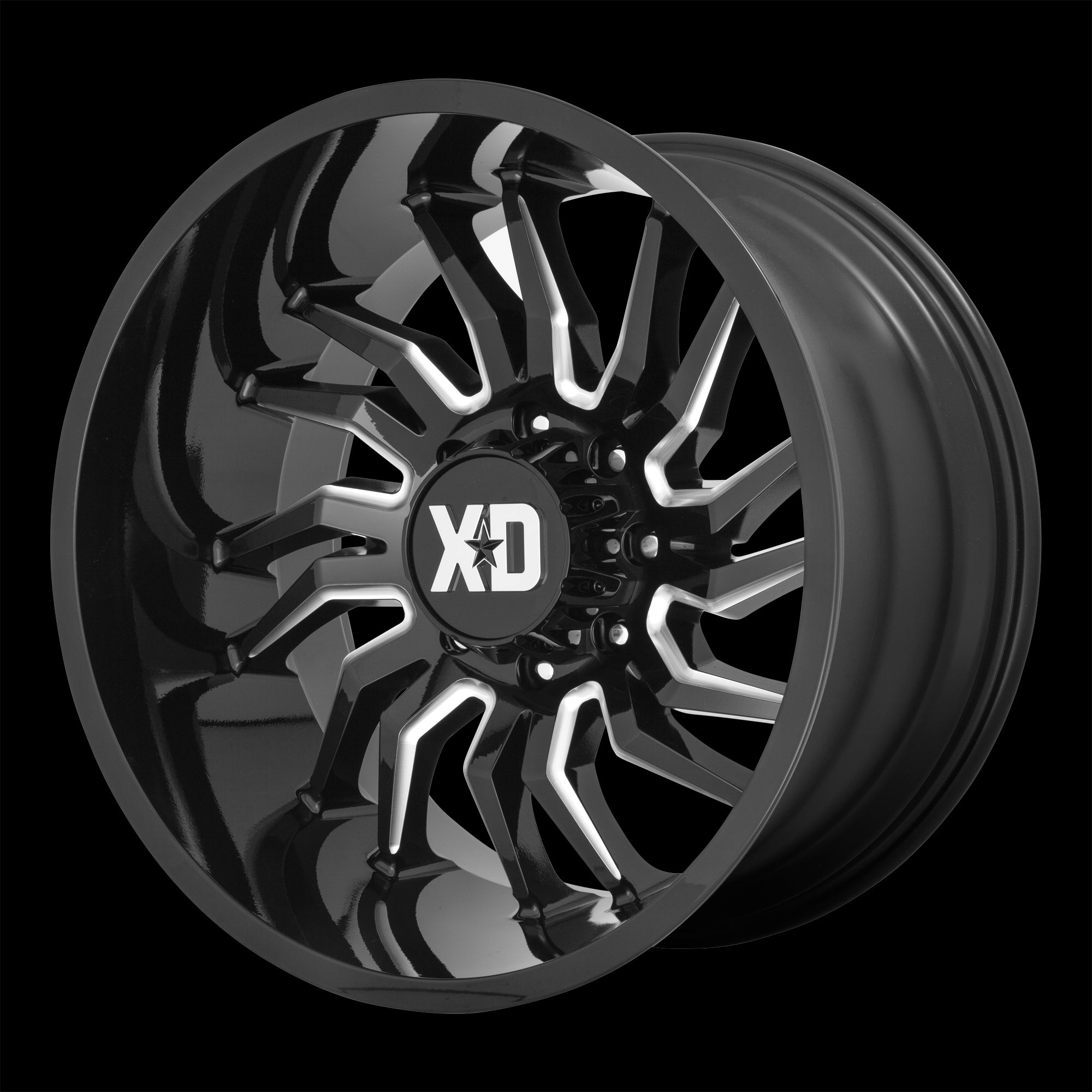 20X10 XD XD858 TENSION Gloss Black Milled 8X180 ET-18 wheel/rim