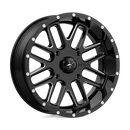 22X7 MSA Offroad Wheels Bandit Gloss Black Milled Wheel/Rim 4x156 ET0-2
