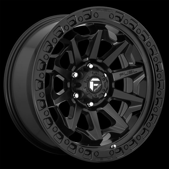 18X9 Fuel D694 Covert Matte Black 5X127 ET-12 wheel/rim