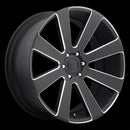 22x9.5 DUB 8-Ball Black & Milled Wheel/Rim 6x135 6-135 22-9.5-3