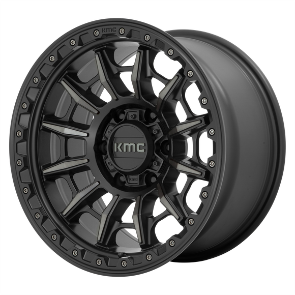 16X8 KMC KM547 CARNAGE Satin Black With Gray Tint 6X139.7 ET0 wheel/rim