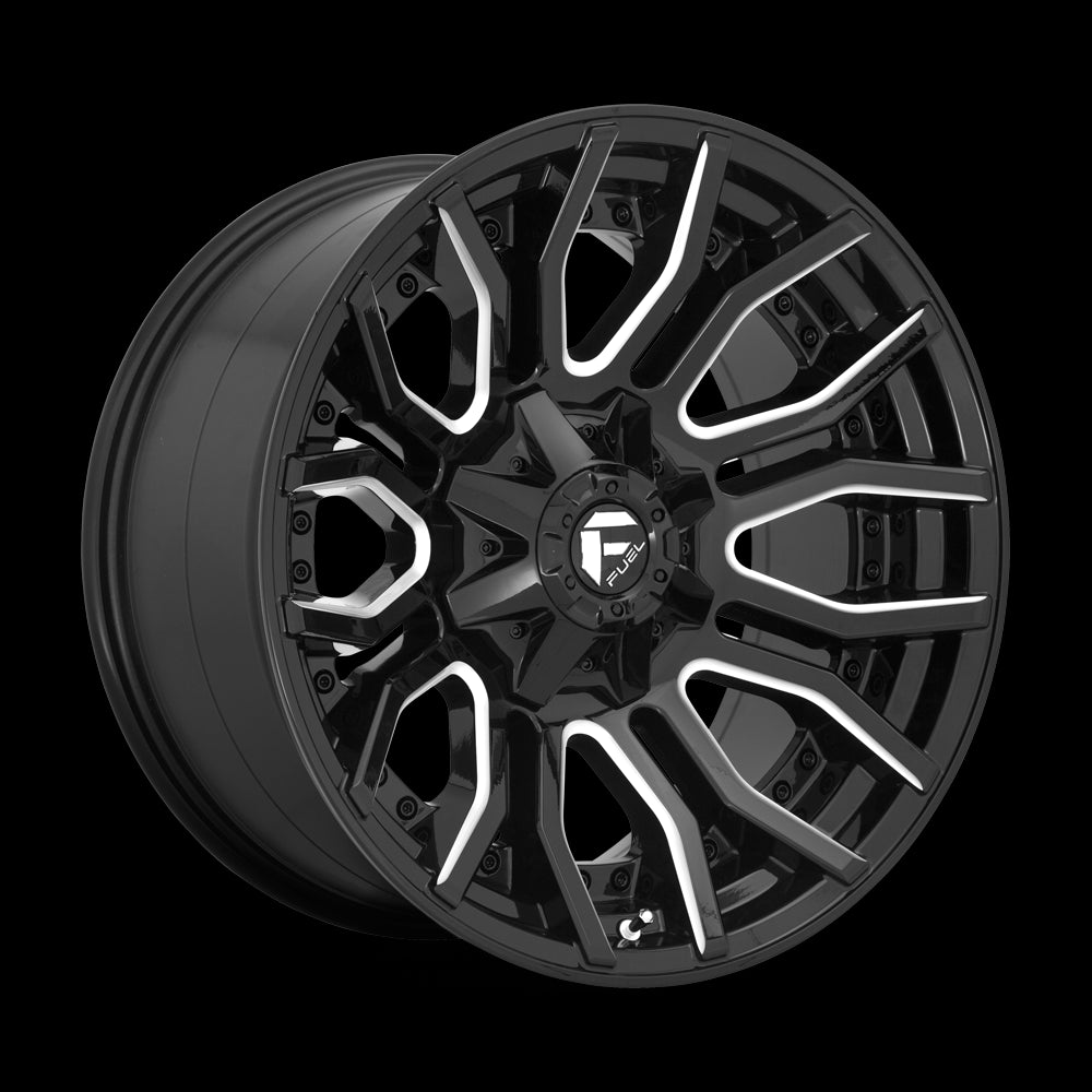 20X10 Fuel D711 RAGE Gloss Black Milled 8X170 ET-18 wheel/rim - 0