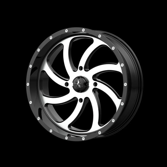 18X7 MSA Offroad Wheels Switch Machined Gloss Black Wheel/Rim 4x137 ET0