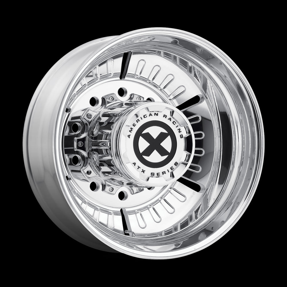 24.5X8.25 American Racing ATX ROULETTE Polished 10X285.75 ET-168 wheel