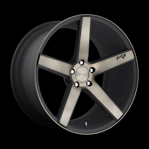 22x10 Niche Milan SUV Black & Machined Wheel/Rim 5x127 5-127 22-10