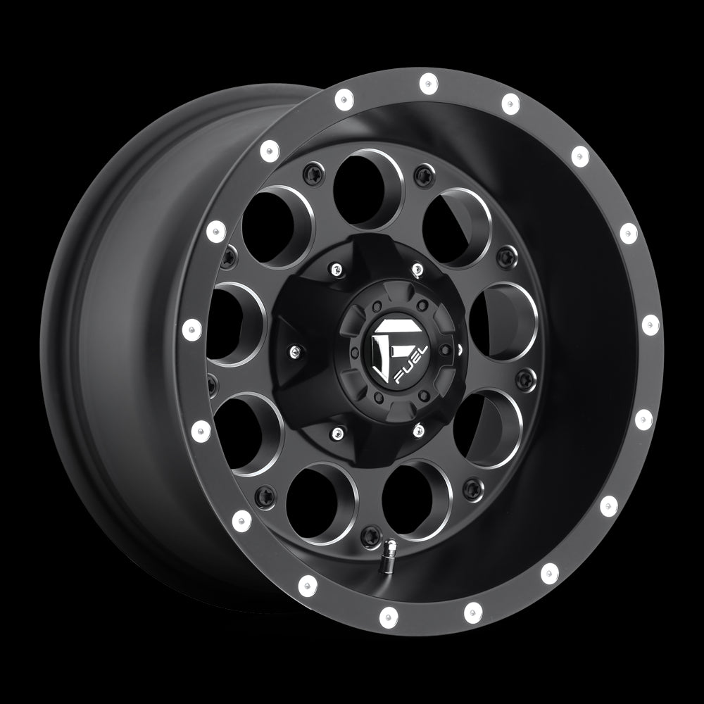 15X8 Fuel D525 REVOLVER Matte Black Milled 6X139.7 ET-18 wheel/rim