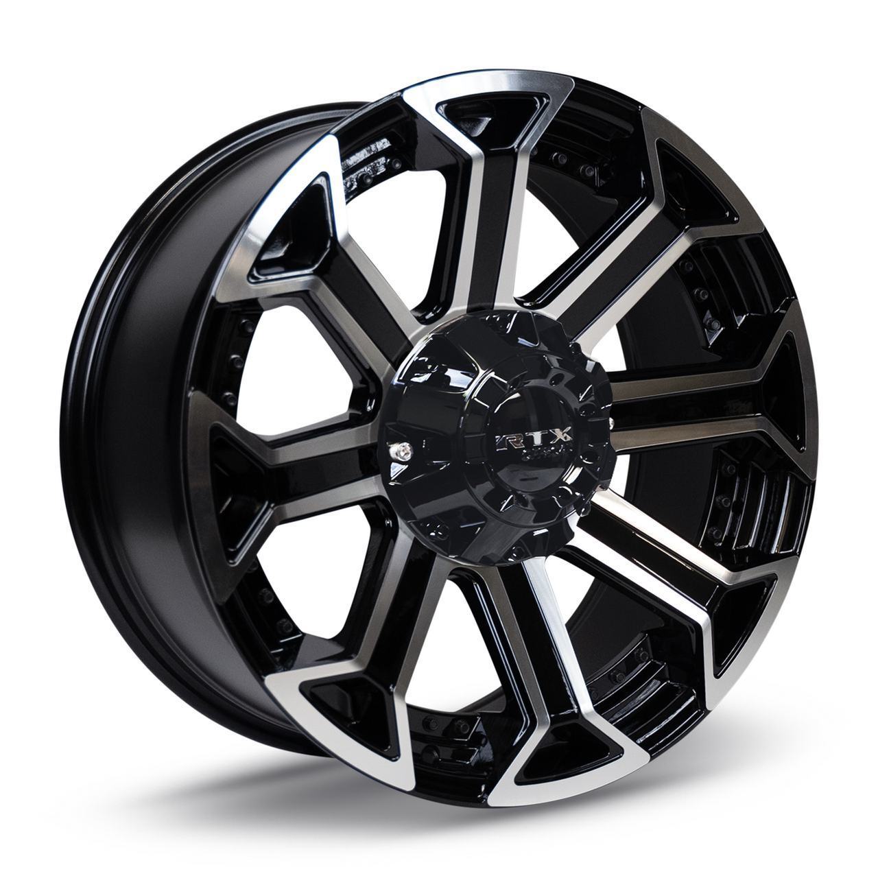 18x9 RTX Peak Gloss Black Machined 6x135/139.7 ET0 wheel/rim