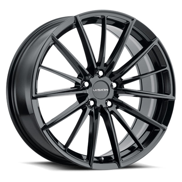 16x7.5 Vision 473 Axis Gloss Black 5x115 ET34 Wheel Rim