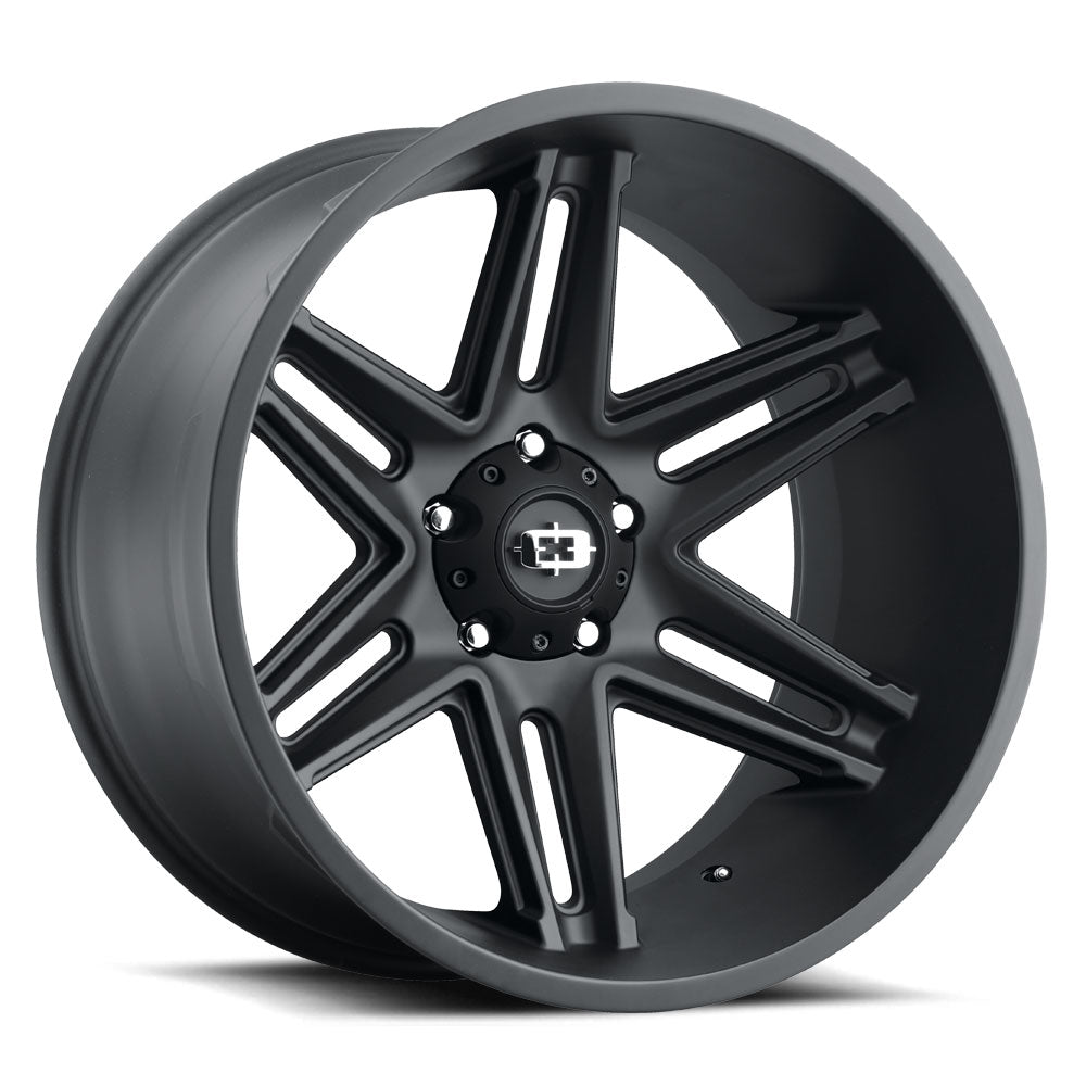 20x12 Vision 363 Razor Satin Black 5x139.7 5x5.5 ET-51 Wheel Rim - 0