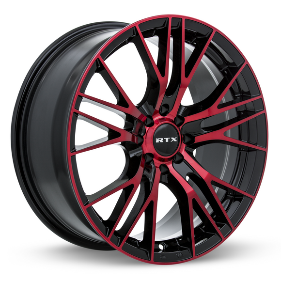 17x7.5 RTX Vertex Black Machined Red 5x114.3 ET40 wheel/rim