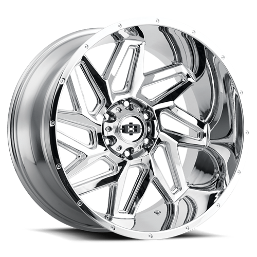 22x14 Vision 361 Spyder Chrome Wheel 8x170 ET-76 CB125.2