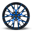 18x8 RTX Valkyrie Gloss Black Machined Blue 5x114.3 ET40 wheel/rim-2
