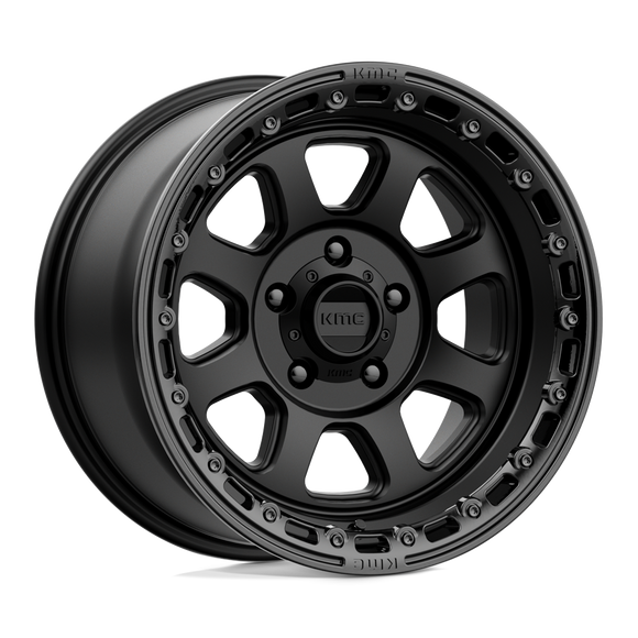 20X9 KMC KM548 CHASE Satin Black With Gloss Black Lip 5X127 ET0 wheel/rim
