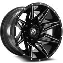 20x12 XF Off-Road XF-218 Gloss Black & Milled 8x165.1/170 ET-44 wheel/rim-1
