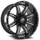 20x12 XF Off-Road XF-215 Gloss Black & Milled 5x127/139.7 ET-44 wheel/rim-1