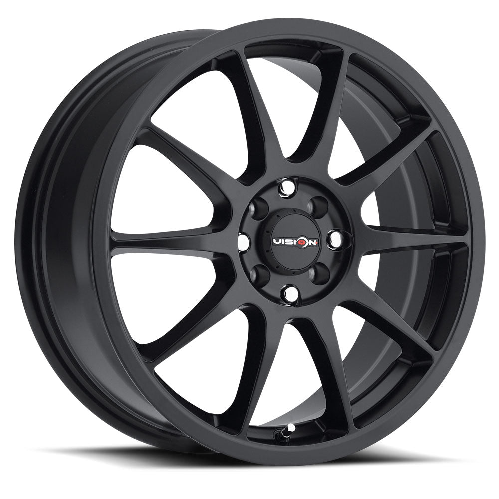 16x7 Vision 425 Bane Matte Black 4x100 4x108 4x4.25 ET42 Wheel Rim - 0